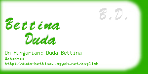 bettina duda business card